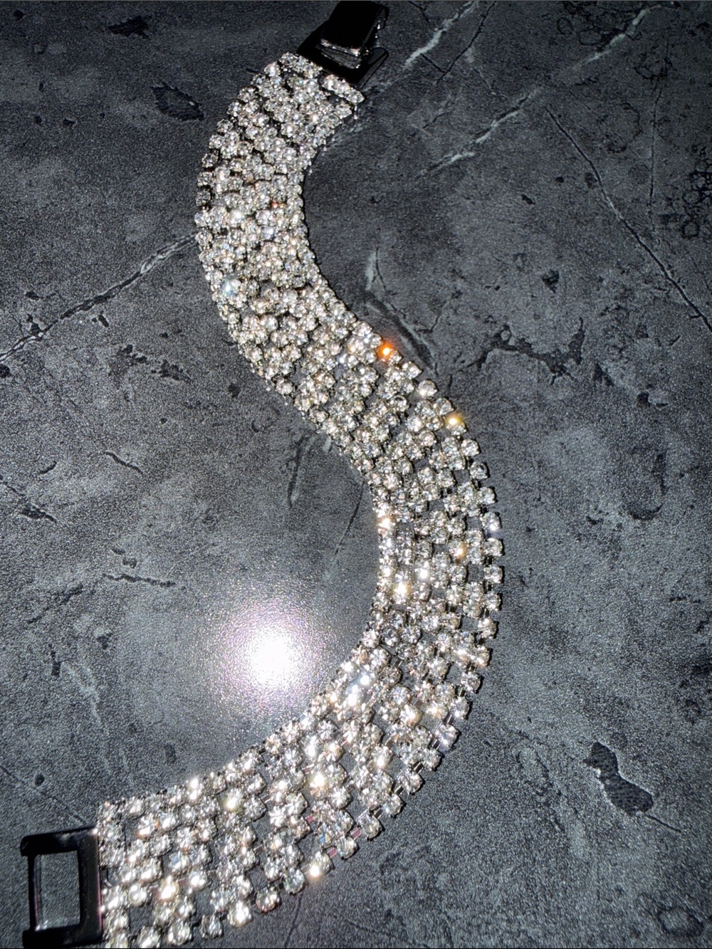Crystal Multi-Row Bracelet - Silver - Picture 2 of 2